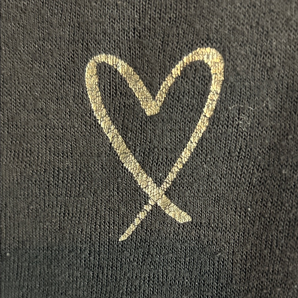 Victoria's Secret Black Long Sleeve Top with Heart Detail - Picture 3 of 5
